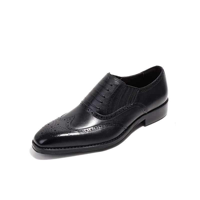 Bansley Casual Leather Shoes Men's Low Top Black