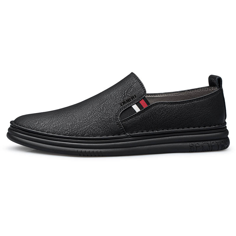 YIMINU Casual Leather Shoes Men's Low Top