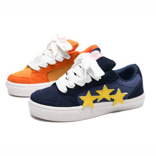 T628 Stars Puffy Shoes Slip Resistant, Abrasion Resistant, Lightweight Low top Skateboard Shoes Unisex