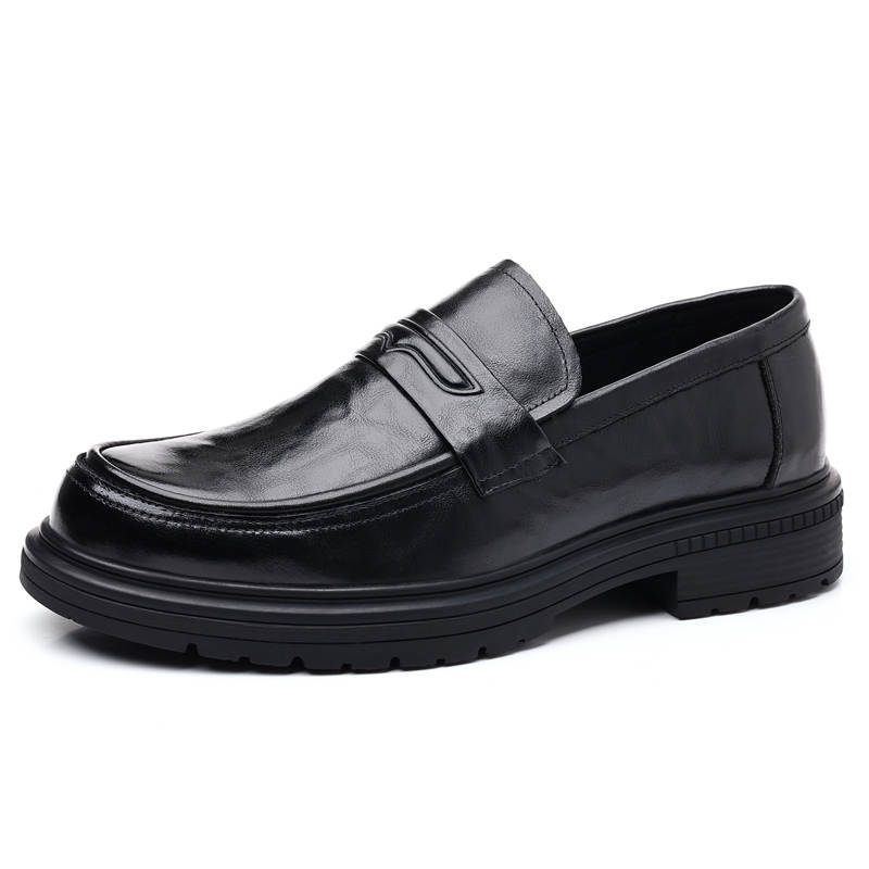 KACHILANG Top Grain Cow Leather Casual Shoes Men's Black