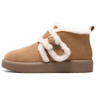 Senda Cow Split Leather Thermal Short Snow Boots Women's