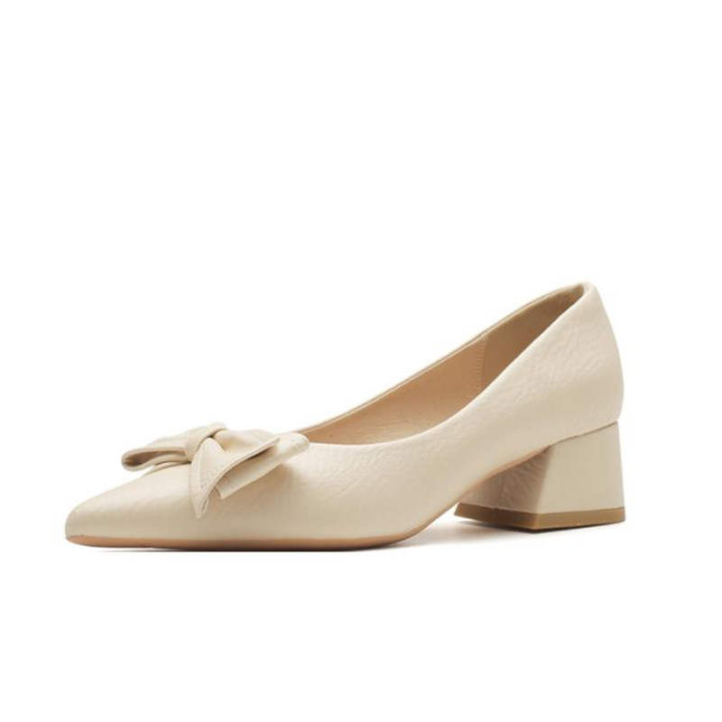 TATAYA Microfiber Leather Chunky Heel High Heels Women's