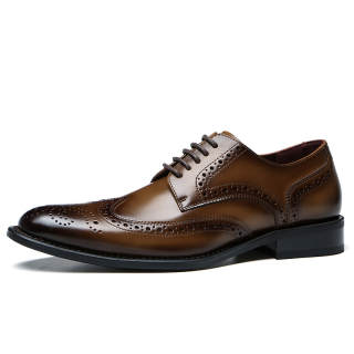 BAILUNHAN Dress Shoes Men's Low Top Black/Brown