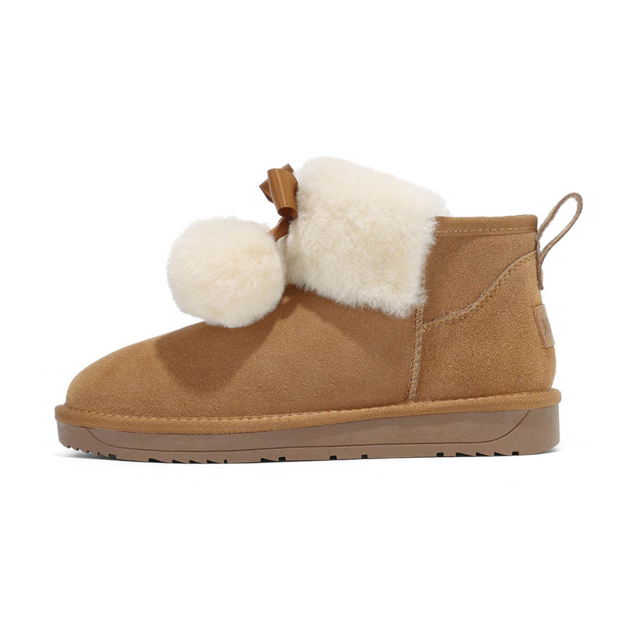 JOSINY Snow Boots Women's Yellow Brown/Gray