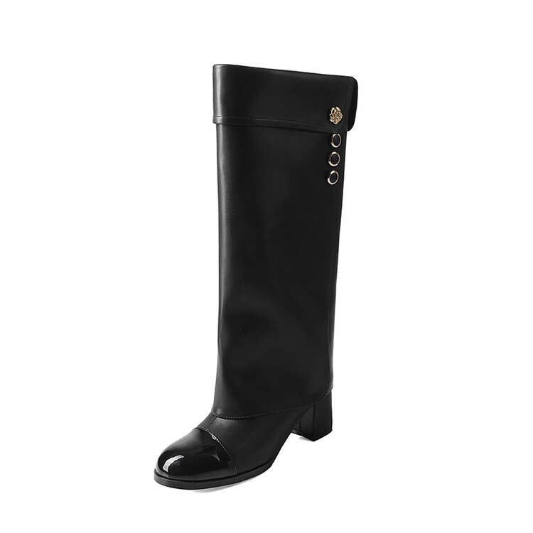 MEWGL Cow Leather Knee high Boots Women's