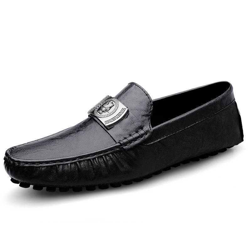 YIMINU Gommino Loafers Men's Black/Brown