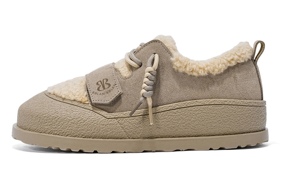 EBLAN Cow Leather Low top Casual Shoes Women's Gray