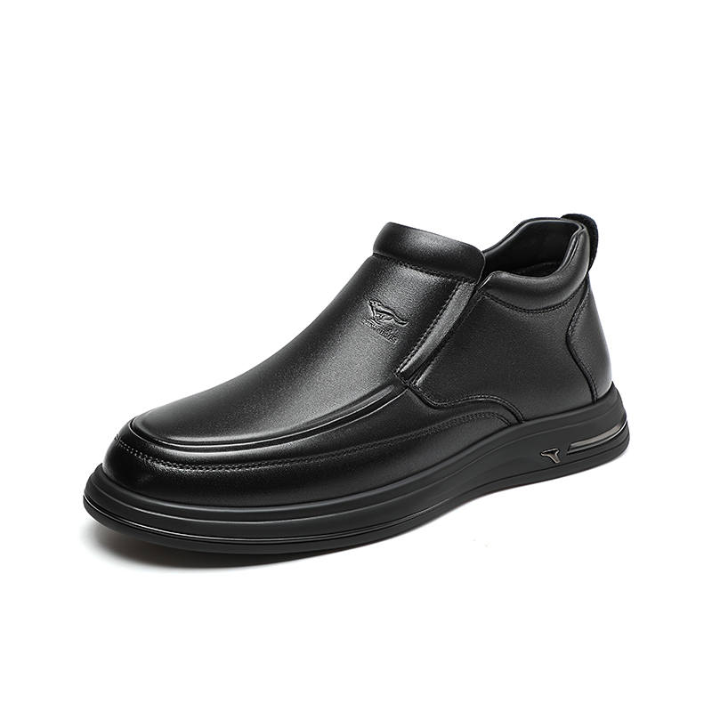 SEPTWOLVES Top Grain Cow Leather Casual Leather Shoes Men's Black HD