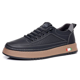 Poitulas Cow Split Leather Low top Skateboard Shoes Men's