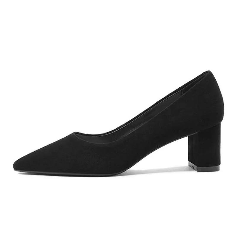 CVOJOO Chunky Heel High Heels Women's Black