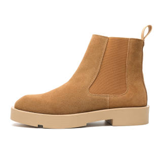 PLO CART Cow Suede Short Chelsea Boots Men's Yellow