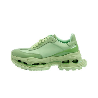 UOOYAA Fabric Low top Chunky Sneakers Women's Fruit Green