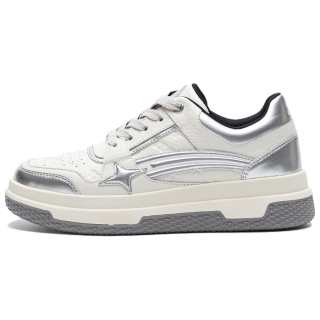 TBOF Height Increasing Height Increasing Low top Skateboard Shoes Unisex Silver