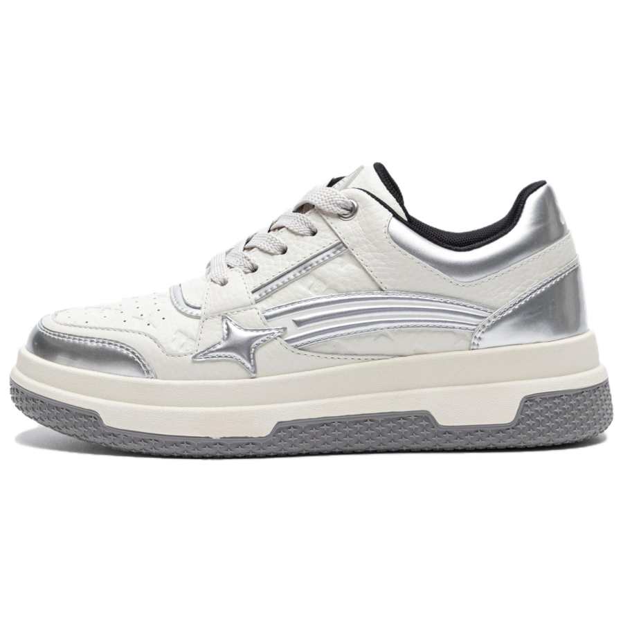 TBOF Height Increasing Height Increasing Low top Skateboard Shoes Unisex Silver