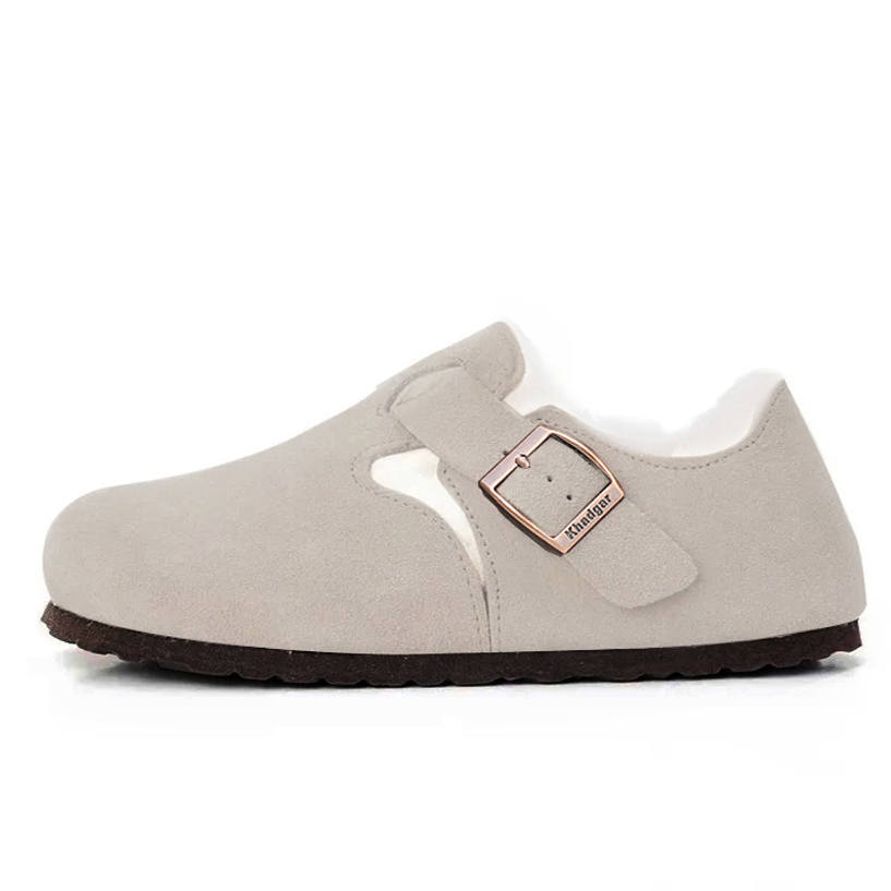 Khadgar Couple Cork Full Wrap Casual Warm Fleece Lined Soft Sole Birkenstock Shoes Unisex