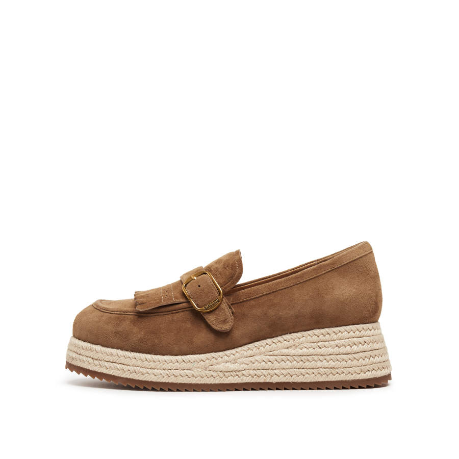 Staccato Vintage Espadrilles Sheepskin Loafers Women's Mocha