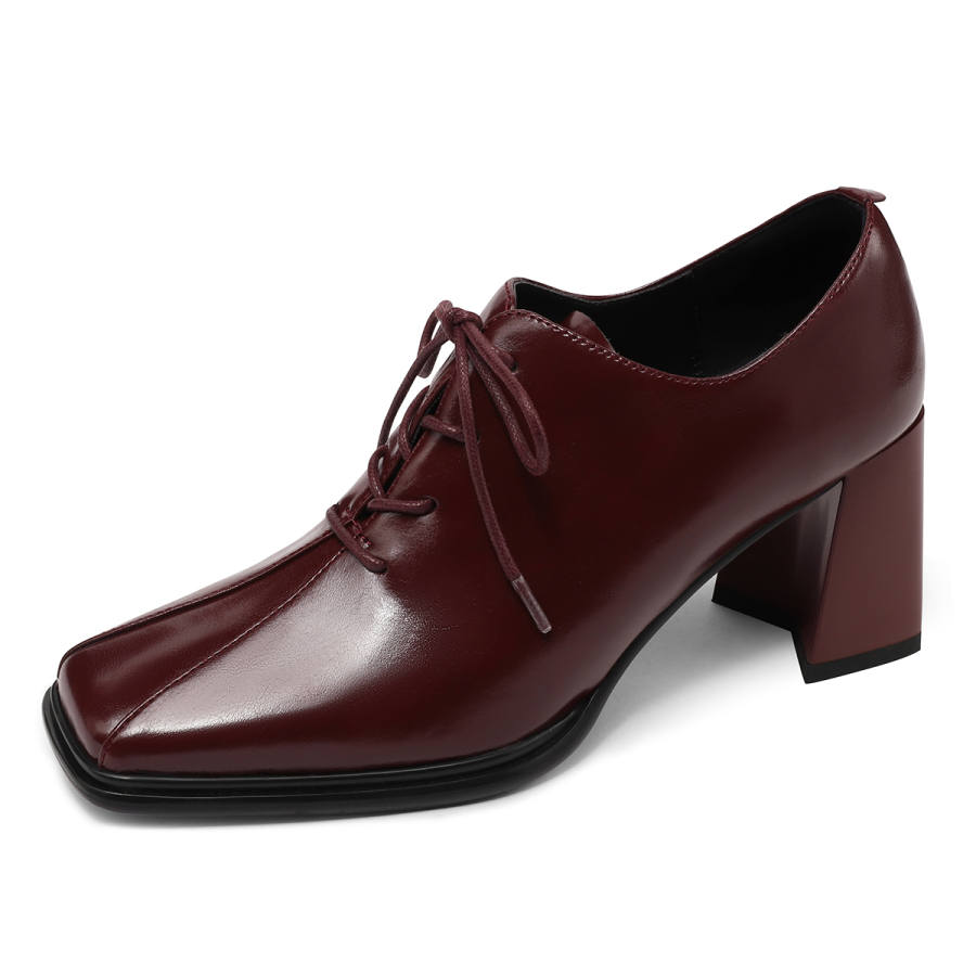 FMM Cow Split Leather Casual Shoes 7cm Women's