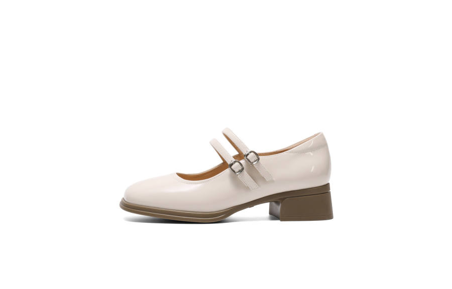 BELLE Chunky Heel Mary Jane Shoes 4.5cm Women's