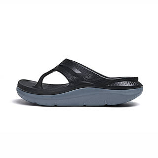 ENBO Quiet Abrasion Resistant Slip Resistant Quiet Abrasion Resistant Slip Resistant Flip Flops Men's Gray Black
