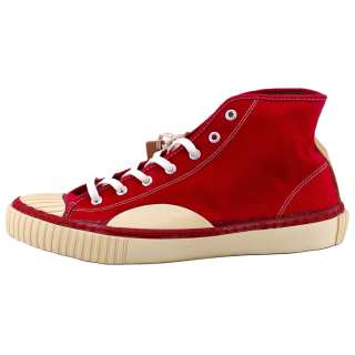 Alternative Country American Vintage Mid top Canvas Shoes Unisex Burgundy