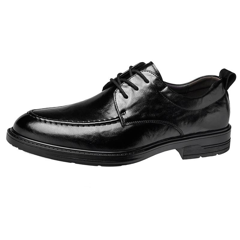 CKVUSAMG Top Grain Cow Leather Casual Shoes Men's Black