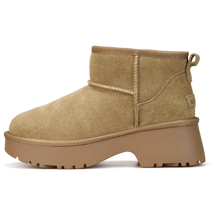 Joy&Mario Joy&Mario Cow Split Leather Short Snow Boots Women's