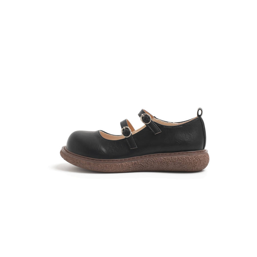EEueeczs Pu Platform Mary Jane Shoes Women's