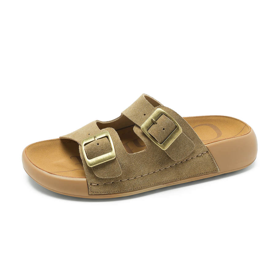 AOKANG Rubber Sole Slip Resistant Slide Slippers Women's