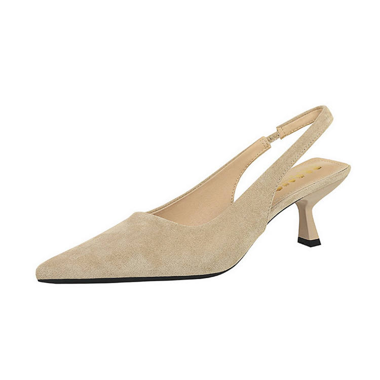 BIGTREE BIGTREE Suede Slim Heel High Heels Women's