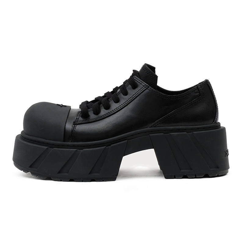 SMFK Cow Leather Casual Shoes Women's Wilderness Black