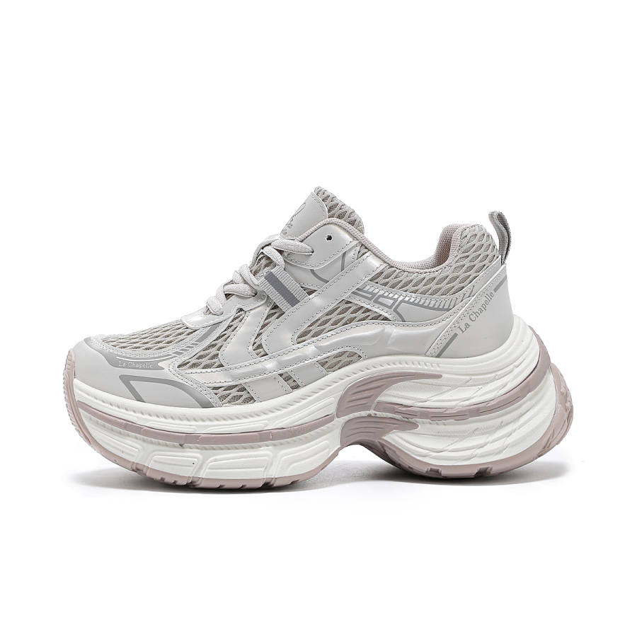 La Chapelle Abrasion Resistant Low Top Chunky Sneakers Women's Pink