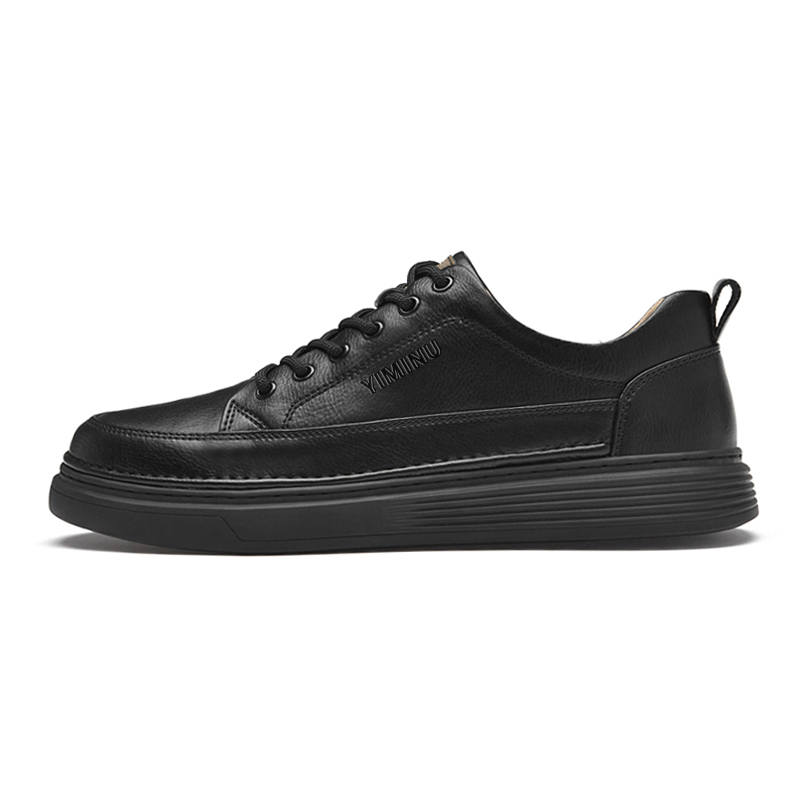 YIMINU Cow Leather Slip Resistant Slip Resistant Low top Skateboard Shoes Unisex