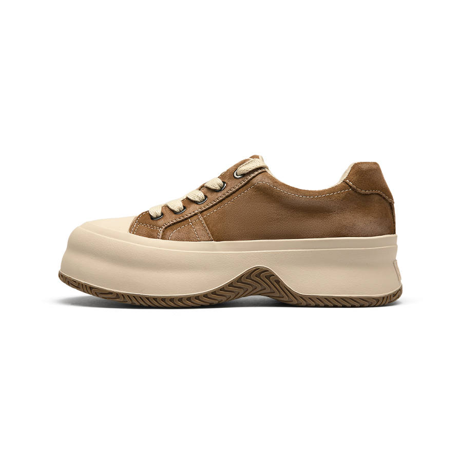 GOLDLION Pig Split Leather Low top Casual Shoes Women's