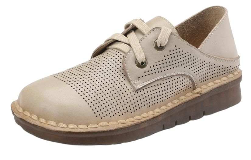 OCCAMAN Top Grain Cow Leather Casual Shoes Women's