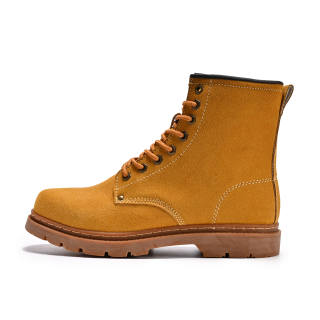 HERR TIGER Cow Suede Short Mid Calf Combat Boots Unisex