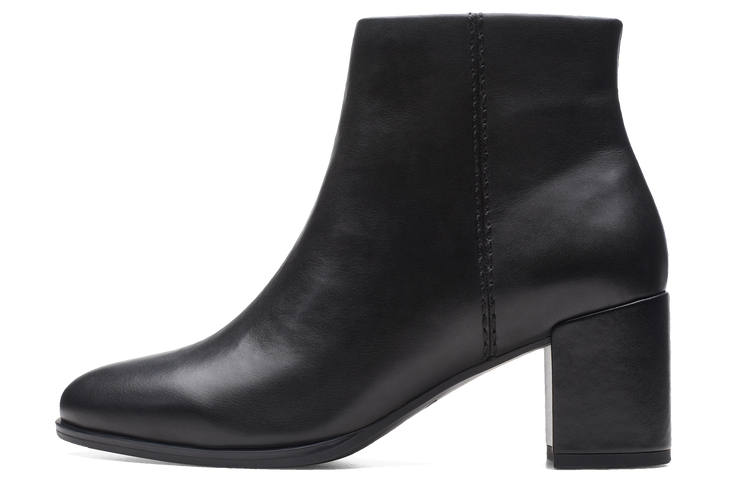 Clarks Fria Collection Cow Leather Ankle Boots Women's Black