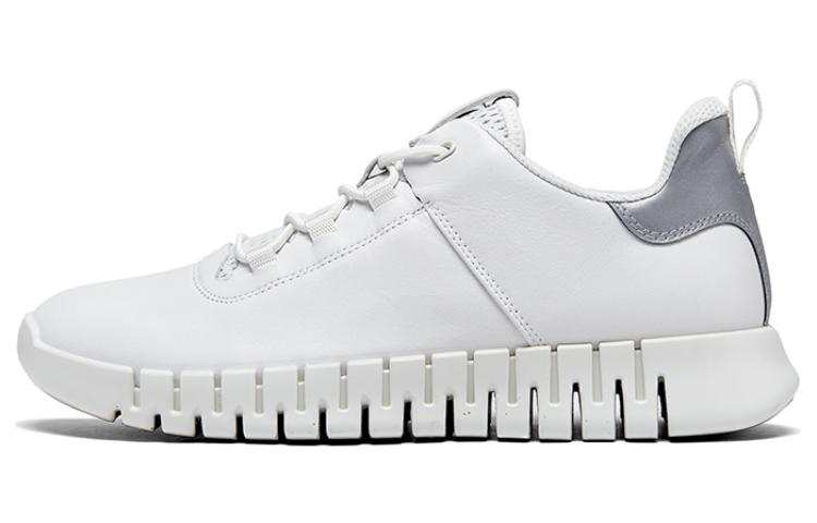 Ecco Smart Series Lively Collection Cow Leather Low top Sports Casual Shoes Men's White