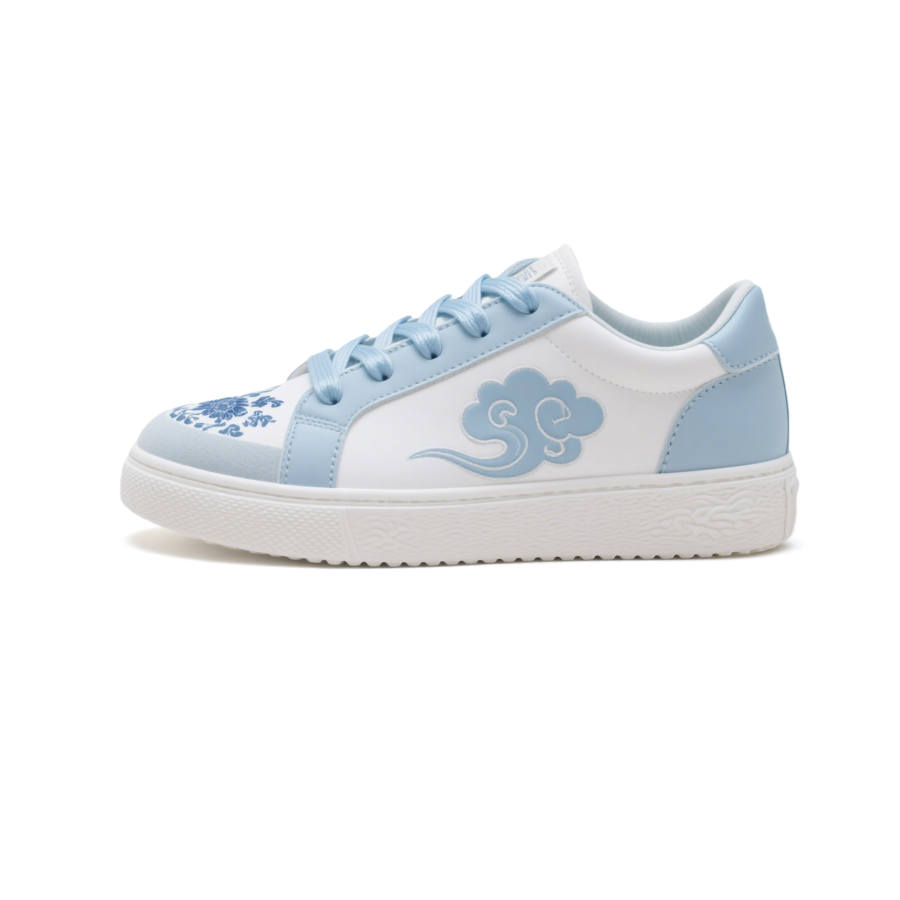 Nicolas.Li Low top Skateboard Shoes Women's White Blue