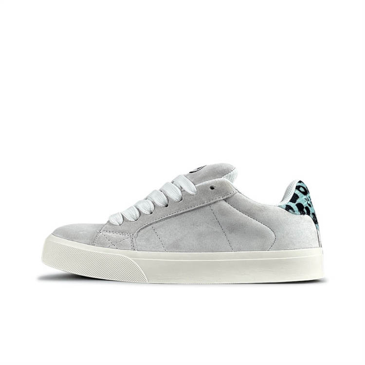 LIANGHUO Low top Skateboard Shoes Women's Leopard Print Gray