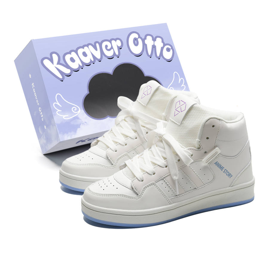 KAAVER OTTO High top Skateboard Shoes Unisex Gradient White Blue