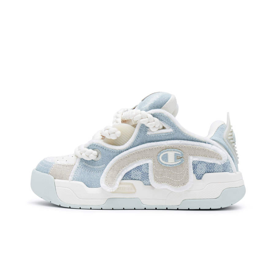 Champion Fabric Low top Skateboard Shoes Women's Macedonian Blue/Milk White