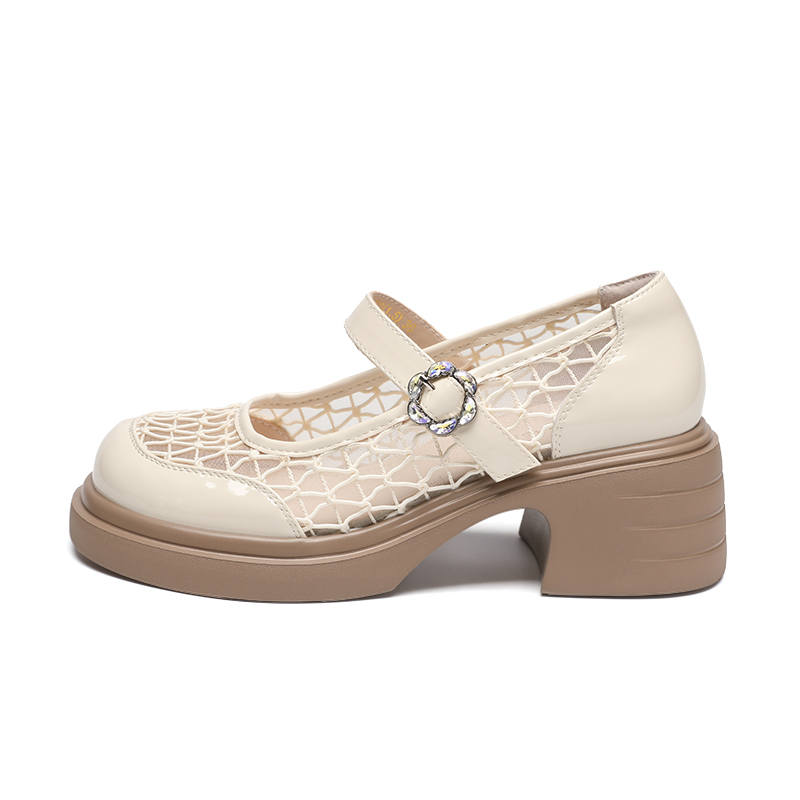 ZHR Chunky Heel Mary Jane Shoes Women's
