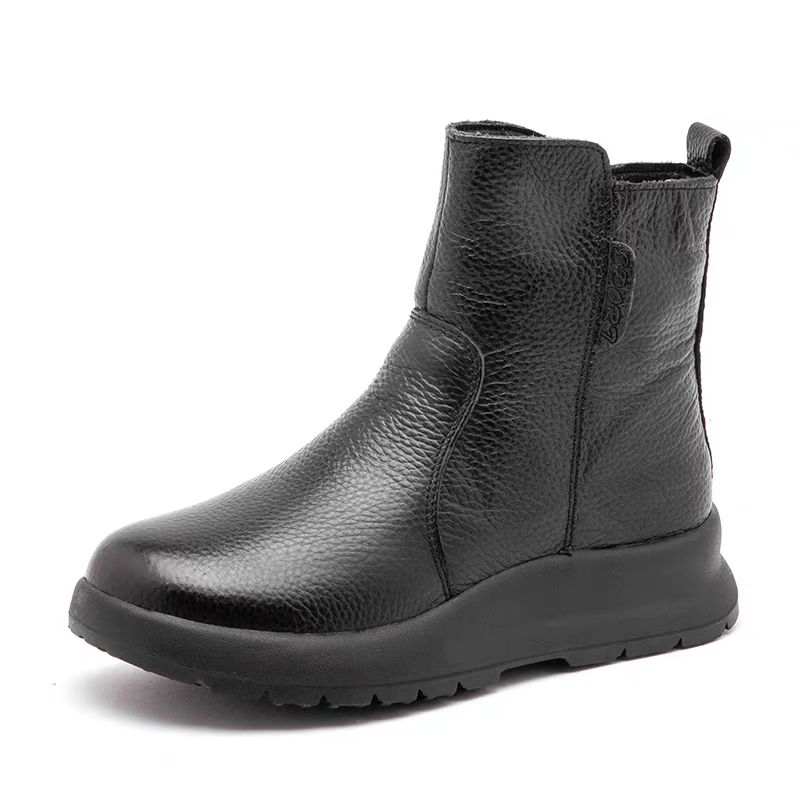 Devanro Devanro Top Grain Cow Leather Ankle Boots 4.5cm Women's