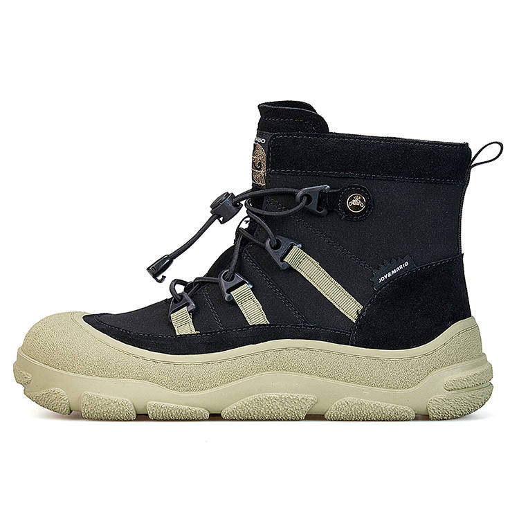 Joy&Mario Cow Split Leather Thermal Height Increasing Short Snow Boots Women's