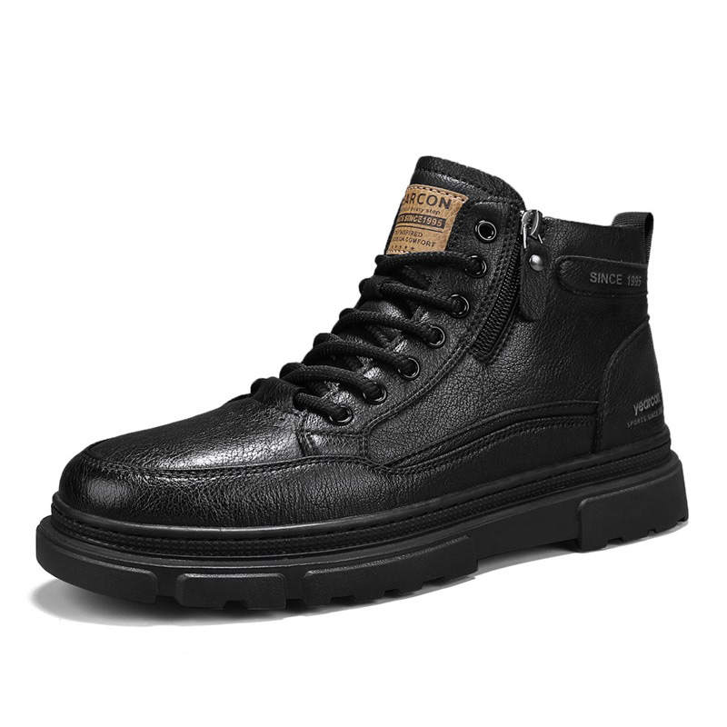 YEARCON YEARCON Combat Boots Men's Agate Black, Chestnut Brown