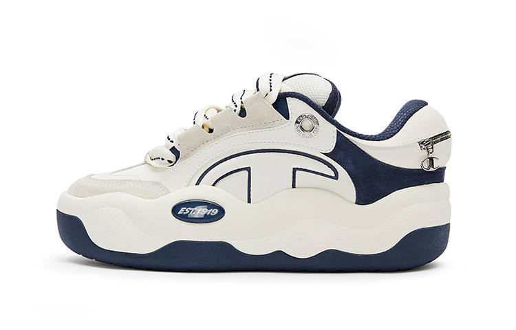 Champion CloudNine V1 Cloud Cotton Shoes Slip Resistant Abrasion Resistant Low top Skateboard Shoes Men's Navy Blue