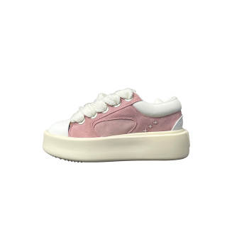 JIPOSEN Abrasion Resistant Height Increasing Skateboard Shoes Unisex Pink