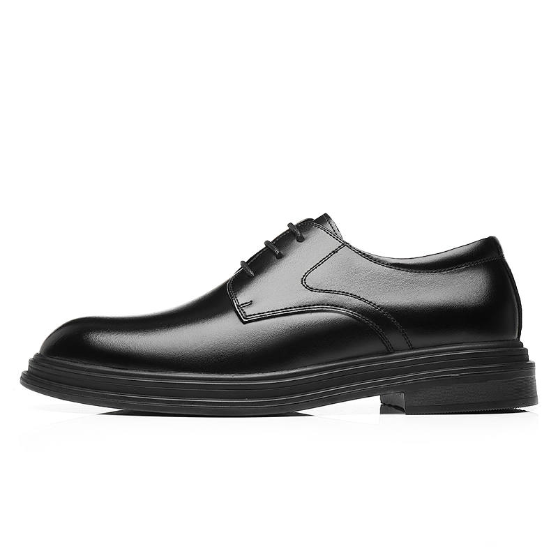 Shanpijiang Cow Split Leather Dress Shoes Men's Black