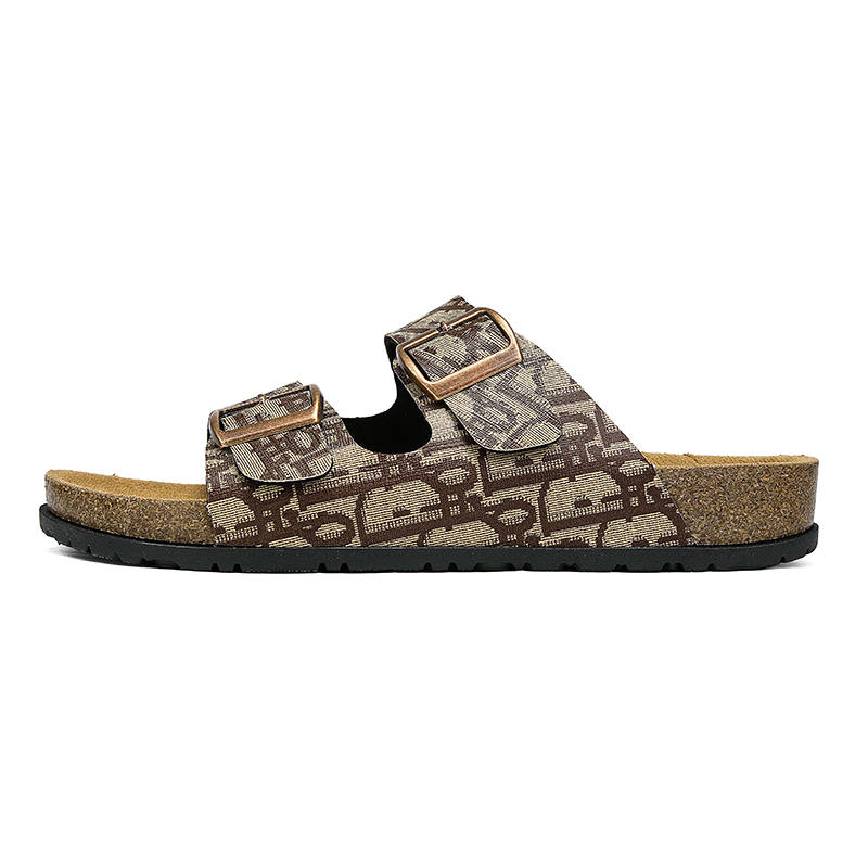 YINGLUNQISHI Rubber Cushioning Slip Resistant Cushioning Slip Resistant Slide Slippers Unisex Brown