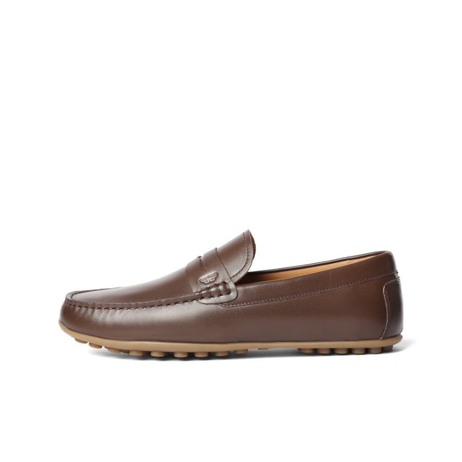 BELLE Gommino Loafers Men's Low Top Black, Brown